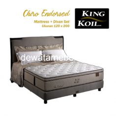 Bed Set Size 120 - KING KOIL Chiro Endorse 120 Set  - FREE Mattress Protector